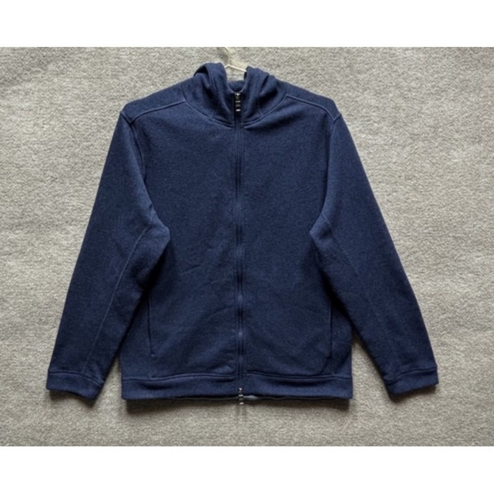 Peter Millar Hoodie Jacket Mens Size XL Navy Blue Crown Sweater Fleece Full Zip